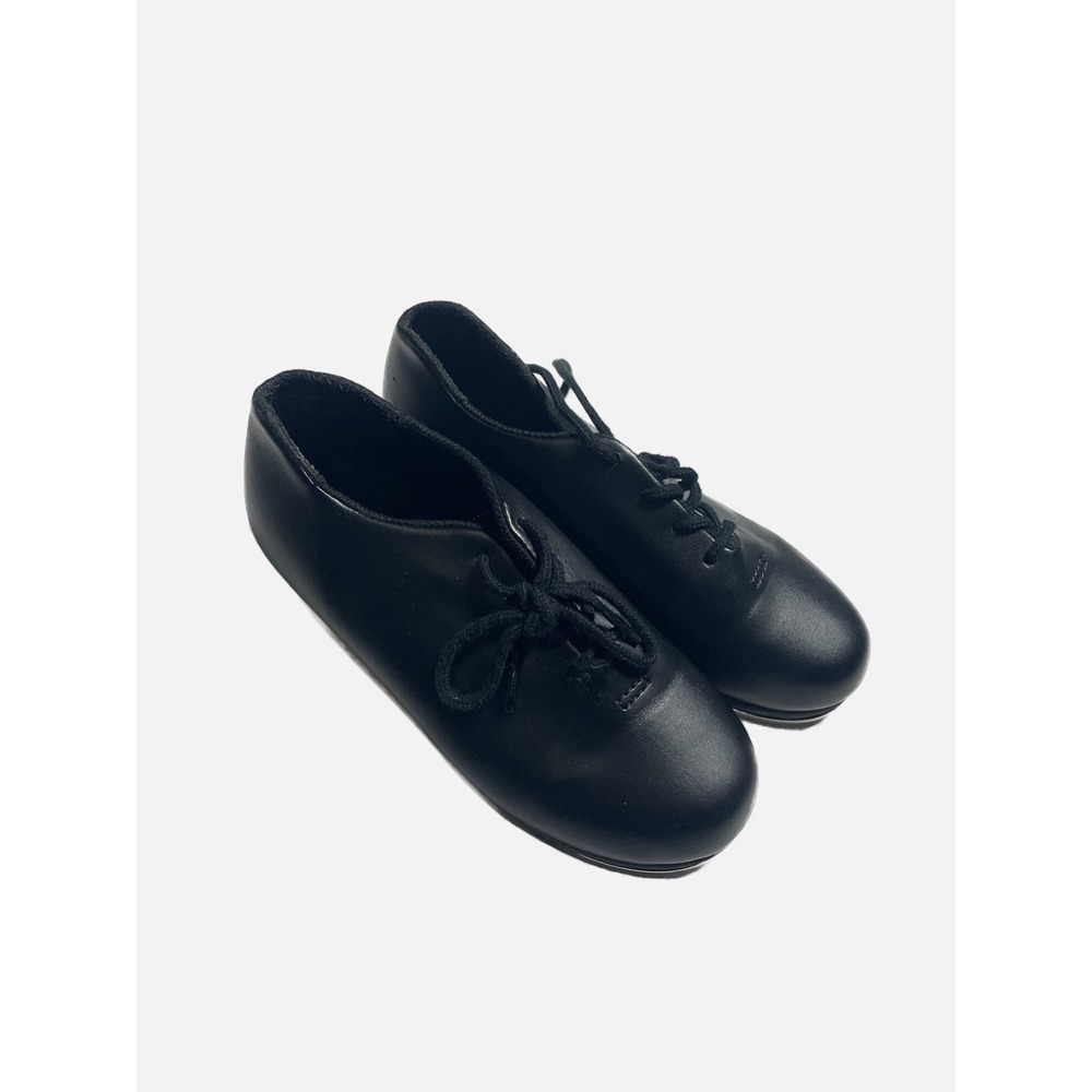 Capezio Tap Shoes Kids Size 12 M Black Tele Tone Lace Up Dance Performance